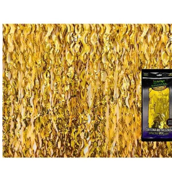 CORTINA METALICA ONDAS DORADA FIESTA E.12